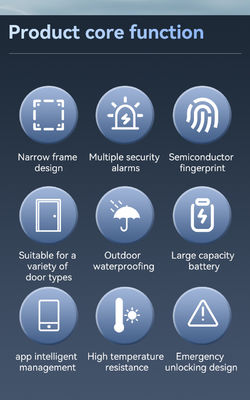 Qleung Waterproof Digital Door Lock Tuya TTlock APP Framed Glass Password Card Fingerprint S960 Smart