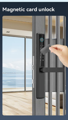 Qleung Waterproof Digital Door Lock Tuya TTlock APP Framed Glass Password Card Fingerprint S960 Smart