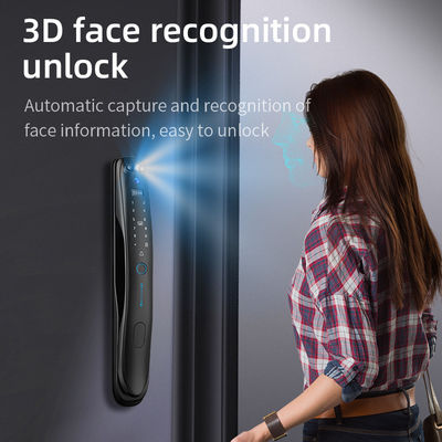 S931Max Smart Door Lock With Card Key Code Tuya APP Face Fingerprint Recognition Multi-unlock Way Intercom For Home Apartment