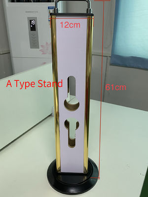 Rotating Smart Lock Display Stand for Exhibition Hall with Fingerprint Locks Compatibility