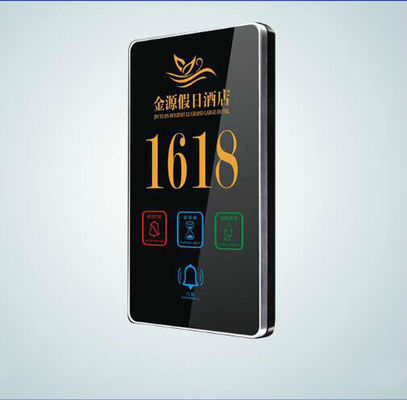 Hotel Electronic Doorplate with AC 220V Touch Control and 86 Bottom Box for Easy Installation