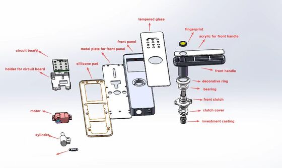 Red Bronze S811 Qleung Smart Home Door Lock with Semiautomatic Tuya Technology