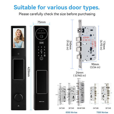 Qleung S555 Fully Automatic Intelligent Lock Active Video Calling Via Tuya App Smart Home Door Lock