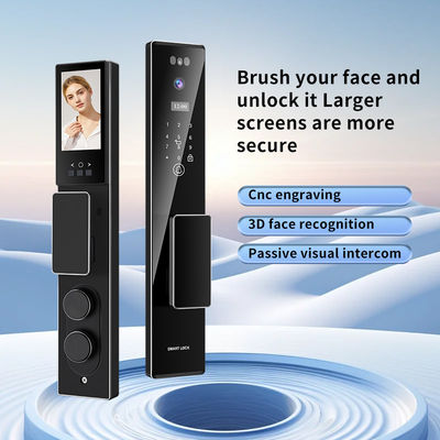 5000Mah επαναφορτιζόμενη μπαταρία Face Door Lock Tuya App με video intercom