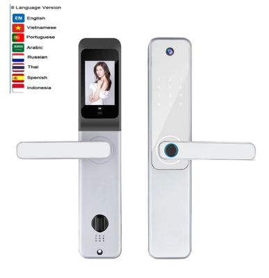S802Pro Κωδικός δακτυλικών αποτυπωμάτων Κλειδωτής πόρτας 8 γλώσσες Βίντεο Πύραυλο έξυπνη κλειδαριά