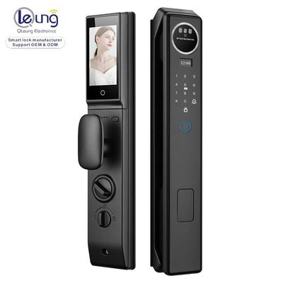 Qleung S959MAX Πρόσωπο Βιομετρικό Βίντεο Κλήση Αναγνώριση δακτυλικών αποτυπωμάτων Κλειδί Κάρτα Tuya Εφαρμογή Πλήρως Αυτοματοποιημένη έξυπνη κλειδαριά πόρτας