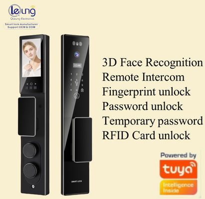 Qleung S555Max Face ID Video Intercom αναγνώριση δακτυλικών αποτυπωμάτων κάρτα Κλειδί Κωδικός Tuya App τηλεχειριστήριο έξυπνη κλειδαριά πόρτας