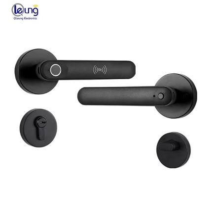 Qleung S607L Classic Black Tuya BLE APP Κλειδαριές Πόρτας Ευφυές Δακτυλικό Αποτύπωμα Κλειδί Έξυπνη Κλειδαριά Πόρτας για Διαμέρισμα Σπίτι Εσωτερικά