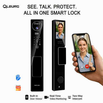 3D αναγνώριση προσώπου Tuya APP Διακομιστής κάμερα βιομετρικά δακτυλικά αποτυπώματα έξυπνες κλειδαριές για το σπίτι